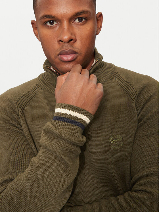 INDICODE INDICODE Sweater Skyler 35-768 Khaki Regular Fit