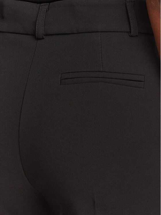 Rinascimento Rinascimento Medžiaginės kelnės CFC0131088003 Juoda Regular Fit