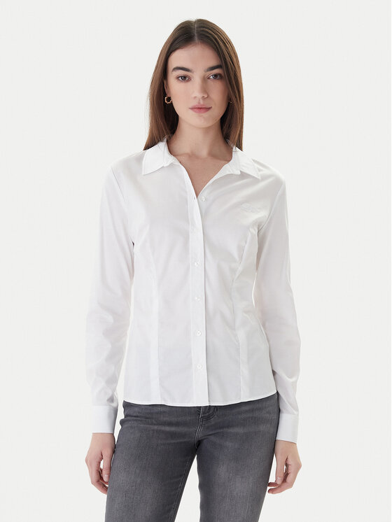 Guess Guess Hemd W2YH41 WAF10 Weiß Slim Fit