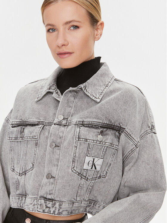 Calvin Klein Jeans Calvin Klein Jeans Kurtka jeansowa J20J222467 Szary Oversize