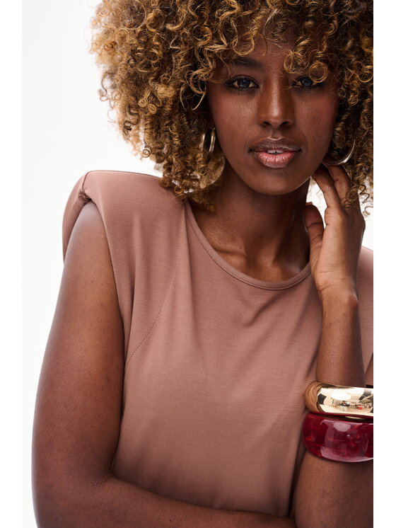 blue shadow blue shadow Tunika Fina Brązowy Regular Fit