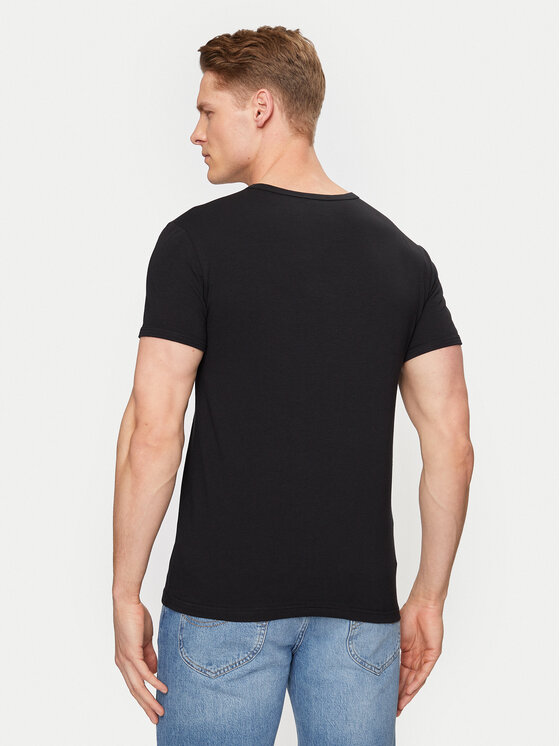 Versace Versace T-Shirt AUU01004 Czarny Regular Fit