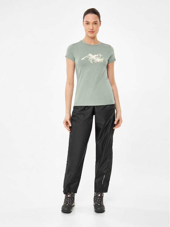 Viking Viking T-Shirt Lenta Bamboo Light Lady Zielony Regular Fit