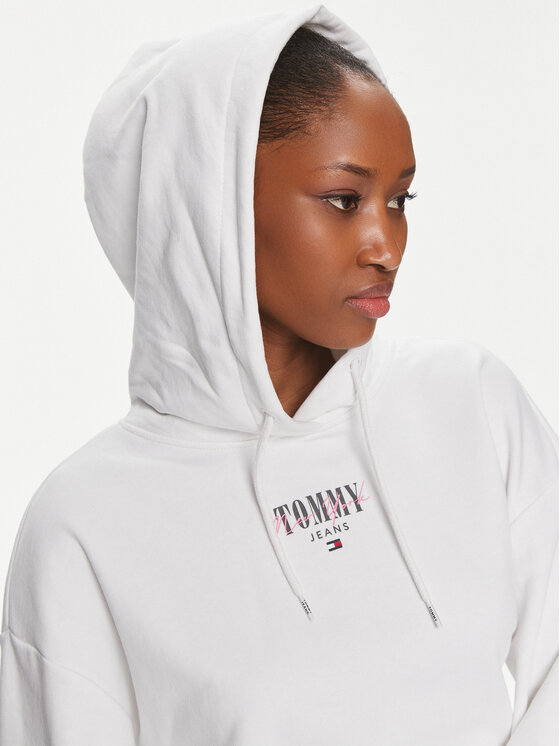 Tommy Jeans Tommy Jeans Bluza Essential Logo DW0DW17797 Biały Relaxed Fit