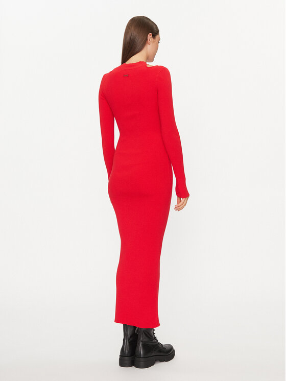HUGO Hugo Trikotažinė suknelė Sirgin 50493747 Raudona Slim Fit
