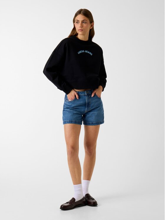Guess Jeans Guess Jeans Mikina 181315 Černá Classic Fit
