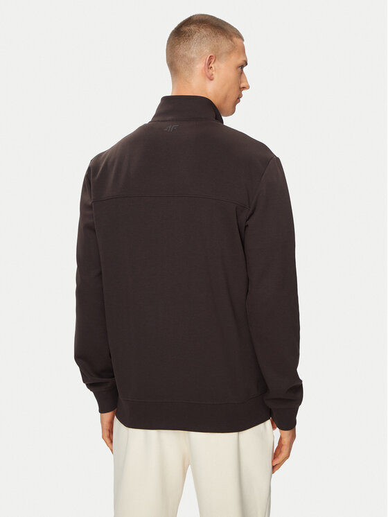 4F 4F Pulóver 4FWSS24TSWSM1013 Barna Regular Fit