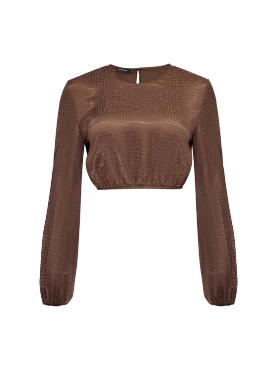 La Mania La Mania Blusa SUN Marrone Classic Fit
