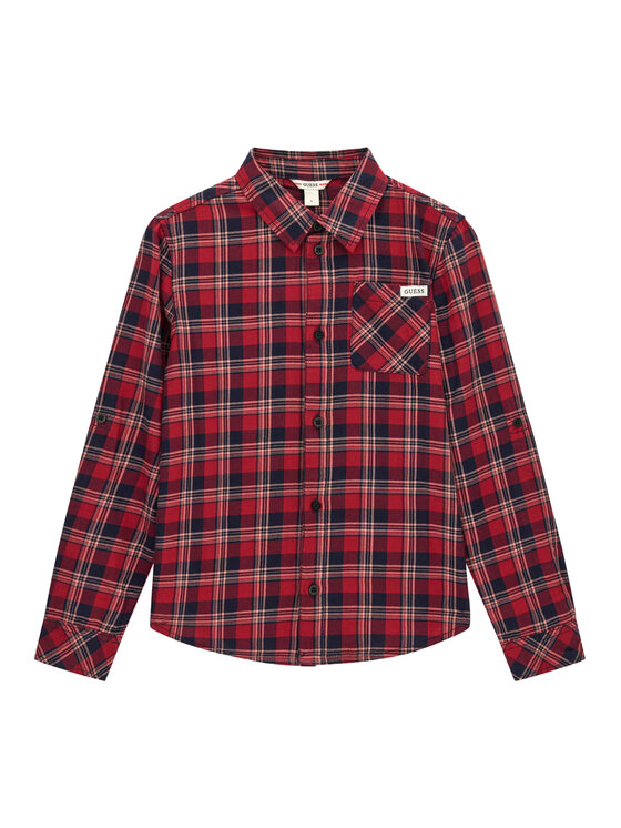 Guess Guess Сорочка L6BH02 W4107 Червоний Regular Fit