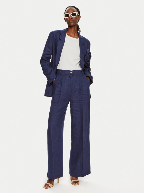 ViCOLO ViCOLO Szövet nadrág TB0793 Sötétkék Relaxed Fit