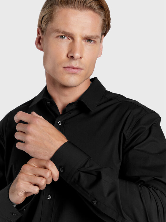 HUGO Hugo Košile Elisha02 50479396 Černá Slim Fit