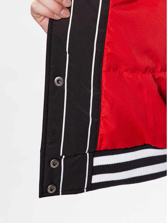 Tommy Jeans Tommy Jeans Bomber Pinstripe Letterman DW0DW15336 Crna Relaxed Fit