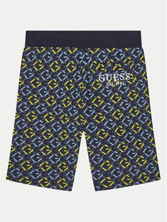 Guess Guess Športové kraťasy L5RD02 KA6R4 Tmavomodrá Relaxed Fit