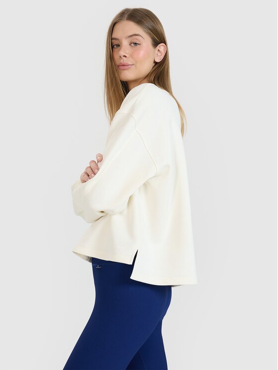 4F 4F Bluza 4FWSS25TSWSF1543-11S Biały Oversize