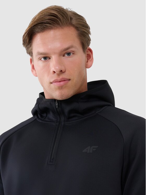 4F 4F Felpa tecnica 4FWSS25TFSWM457-20S Nero Regular Fit