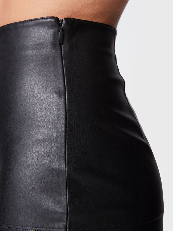 Max Mara Leisure Max Mara Leisure Suknja od imitacije kože Fiuggi 37760226 Crna Regular Fit