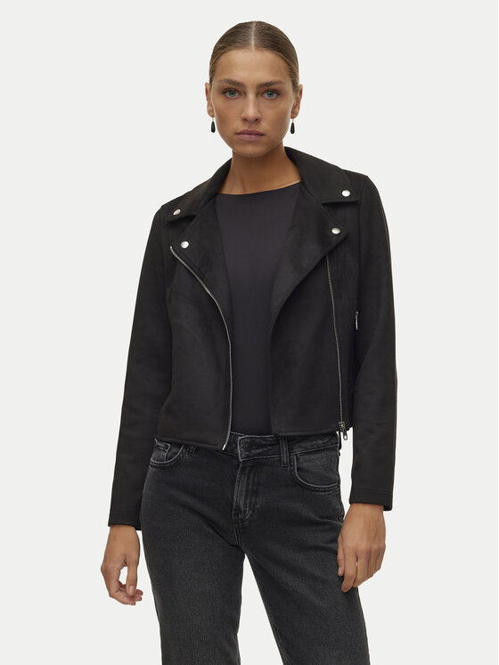 Vero Moda Vero Moda Куртка зі штучної шкіри Jose 10300938 Чорний Regular Fit