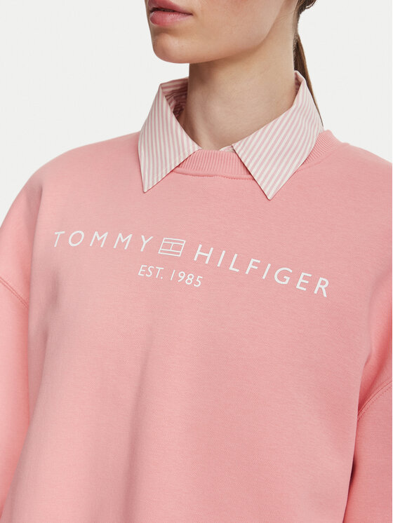 Tommy Hilfiger Tommy Hilfiger Džemperis ar kapuci WW0WW47831 Rozā Regular Fit
