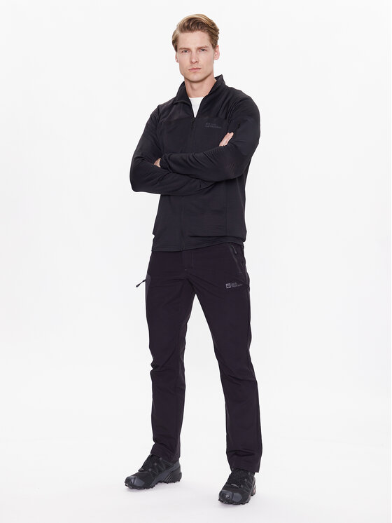 Jack Wolfskin Jack Wolfskin Суитшърт от техническо трико Prelight 1711001 Черен Regular Fit