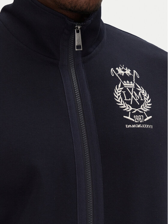 La Martina La Martina Felpa Athos MAF001 FP581 Blu scuro Regular Fit
