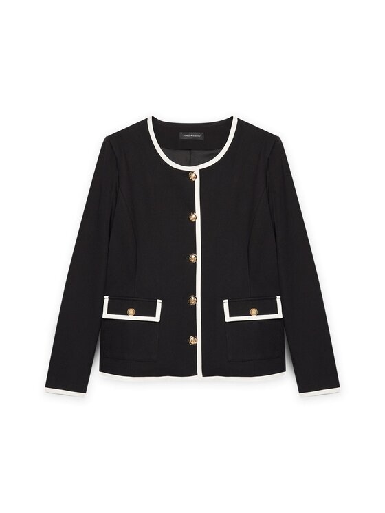 Fiorella Rubino Fiorella Rubino Marynarka Q537T000220N033 Czarny Boxy Fit