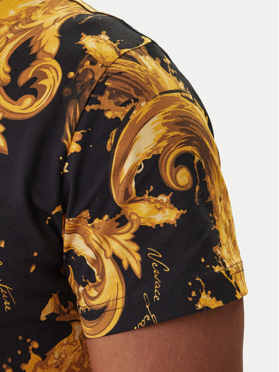 Versace Jeans Couture Versace Jeans Couture Majica 80GAH6S0 JS543 Črna Regular Fit