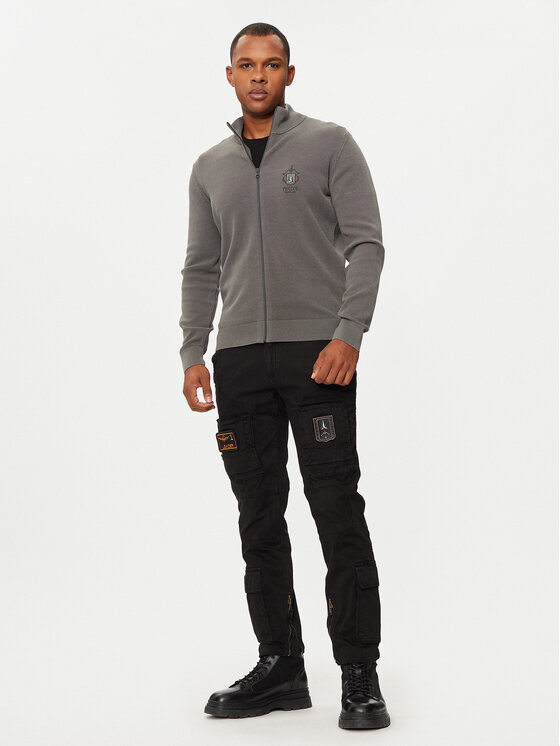 Aeronautica Militare Aeronautica Militare Hlače iz tkanine 242PA1557CT3170 Črna Regular Fit