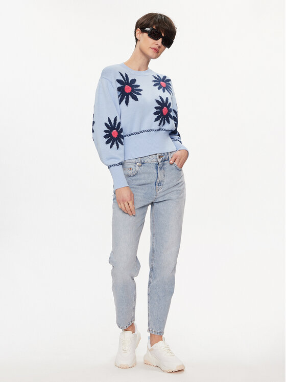United Colors Of Benetton United Colors Of Benetton Pulover 1194E108Y Albastru celest Regular Fit