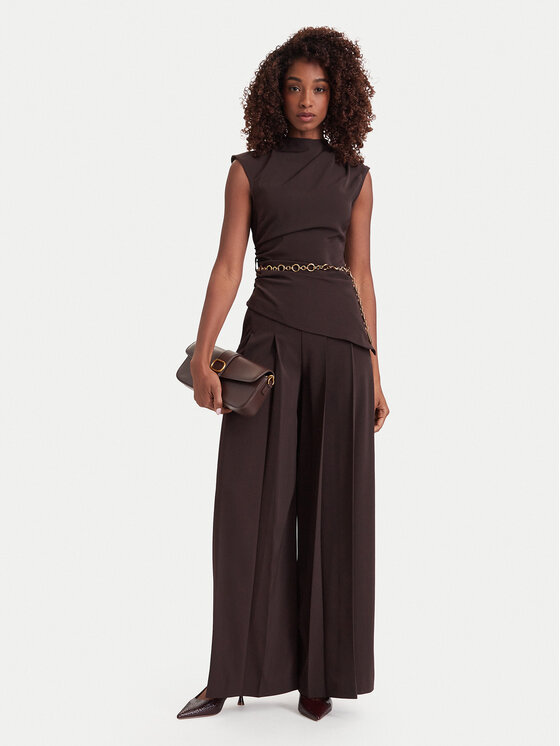 Marciano Guess Marciano Guess Palazzo kalhoty G6YB12 W3205 Tmavě hnědá Wide Leg