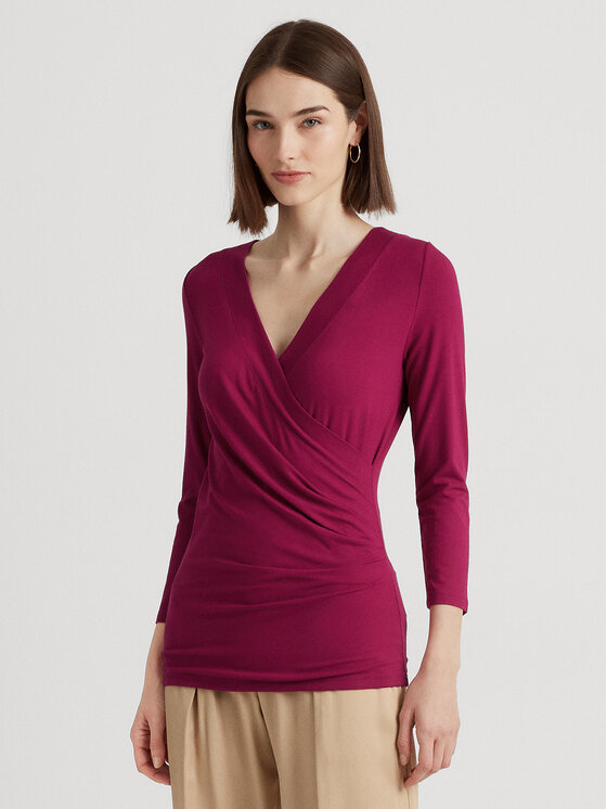 Lauren Ralph Lauren Bluza 200831571018 Roza Slim Fit