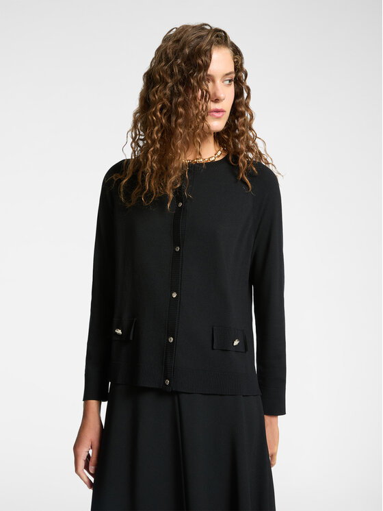 Elena Mirò Elena Mirò Cardigan M442Z000570N033 Nero Regular Fit