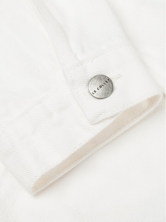 Le Collet Le Collet Kurtka jeansowa NEW SIENA Kremowy Classic Fit