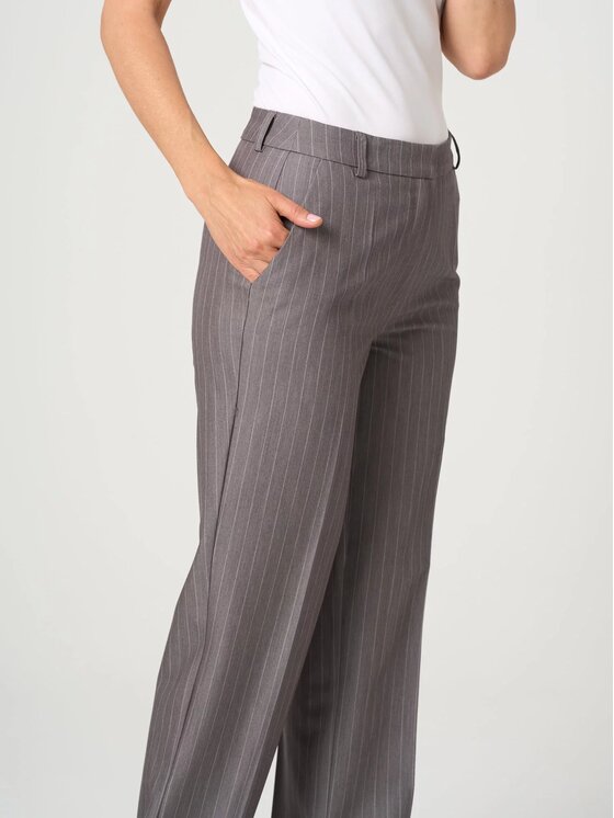Willsoor Willsoor Spodnie materiałowe 68148 Szary Regular Fit