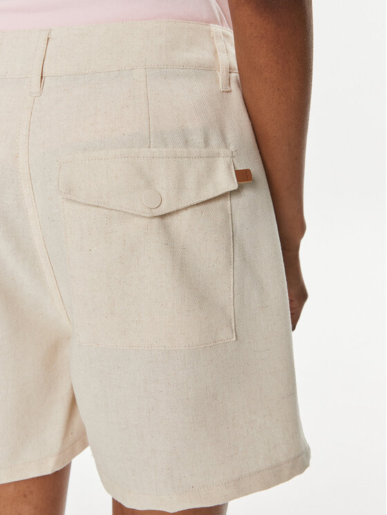 Pepe Jeans Pepe Jeans Pantalon scurți din material Tilly PL801093 Écru Regular Fit