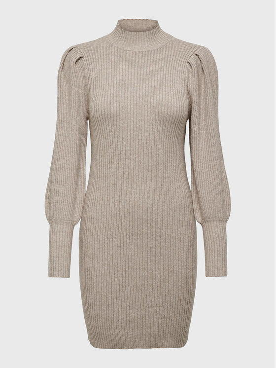 ONLY ONLY Kötött ruha Katia 15232502 Bézs Comfort Fit