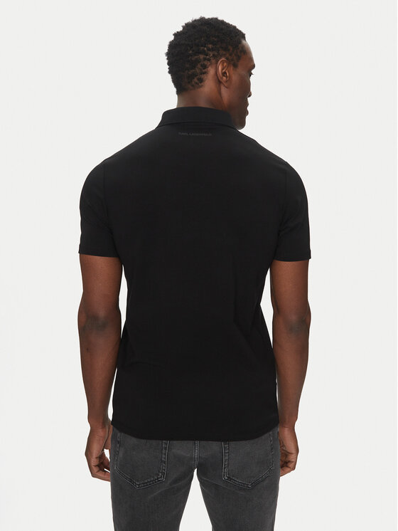 KARL LAGERFELD KARL LAGERFELD Pólóing 745750 500221 Fekete Regular Fit
