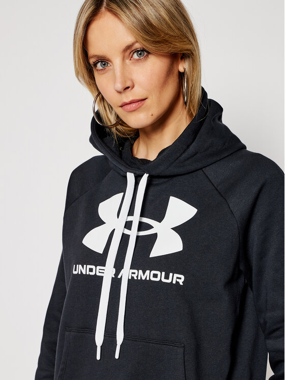 Under Armour Under Armour Džemperis ar kapuci Ua Rival Fleece Logo 1356318 Melns Loose Fit