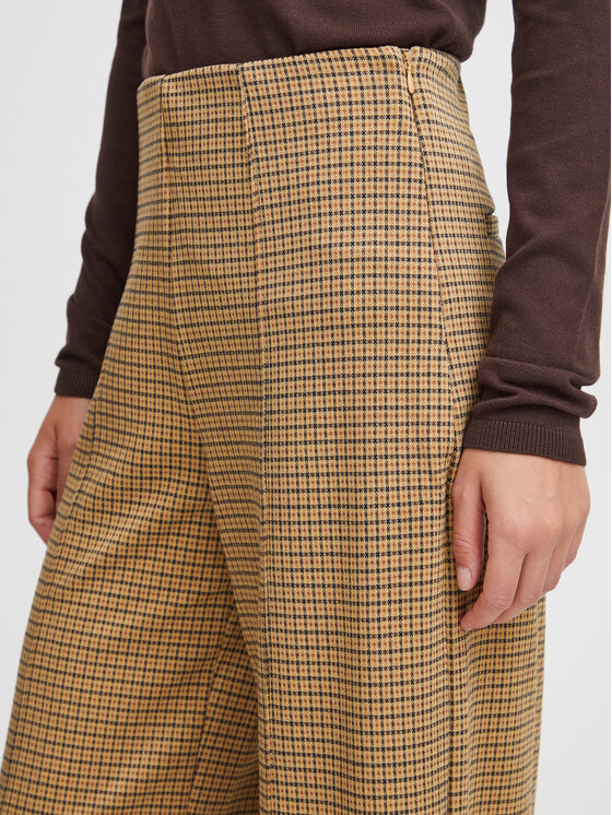ICHI ICHI Pantaloni di tessuto 20115719 Marrone Relaxed Fit