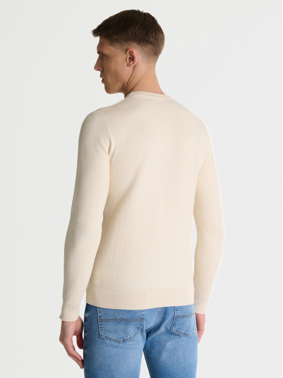 BIG STAR BIG STAR Sweter REYLON_102_160 Écru Basic Fit