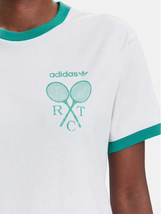 adidas adidas T-shirt Retro Tennis JY0276 Bijela Regular Fit