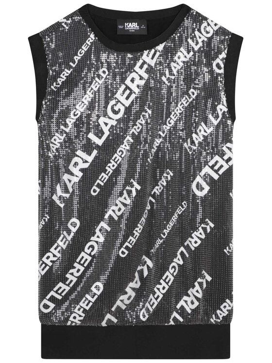 Karl Lagerfeld Kids Karl Lagerfeld Kids Rochie elegantă Z12242 S Negru Regular Fit