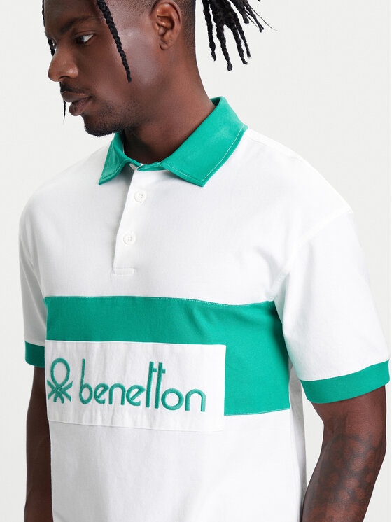 United Colors Of Benetton United Colors Of Benetton Polo 3MCYU301U Λευκό Regular Fit