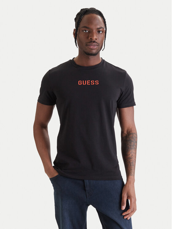 Guess Guess Póló U6GM01 K6YW1 Fekete Regular Fit