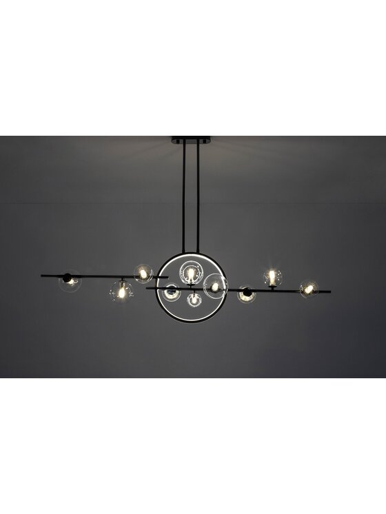 MIAhome MIAhome Lampa wisząca ALURE LINE TWIN 120 czarna Czarny
