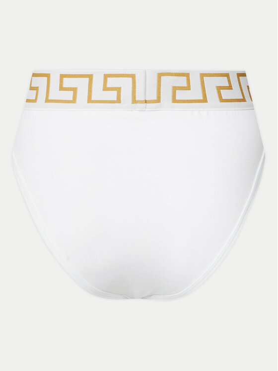 Versace Versace Chiloți clasici cu talie înaltă AUD01050 1A10011 Alb