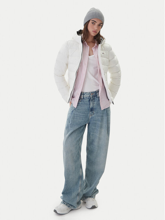 Tommy Jeans Tommy Jeans Geacă din puf DW0DW21617 Alb Regular Fit