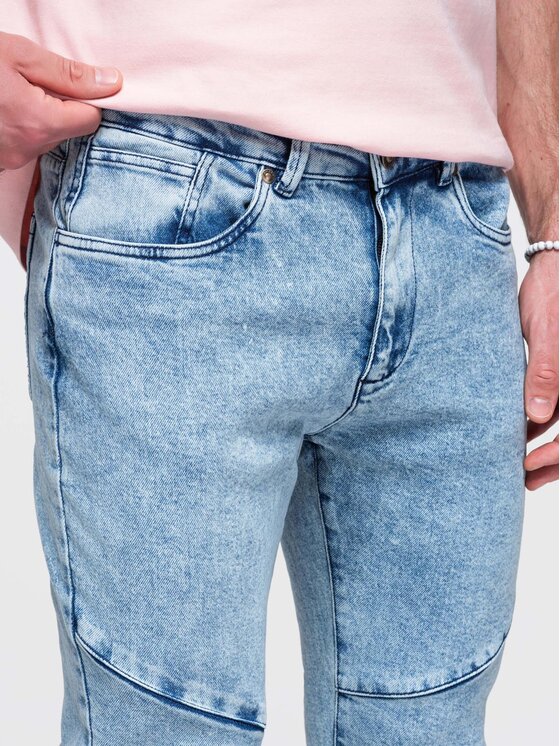 Ombre Ombre Jeansy P1527 Niebieski Authentic Slim Fit