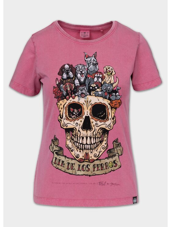 PITBULL PITBULL T-Shirt DIA DE LOS PERROS Różowy Regular Fit