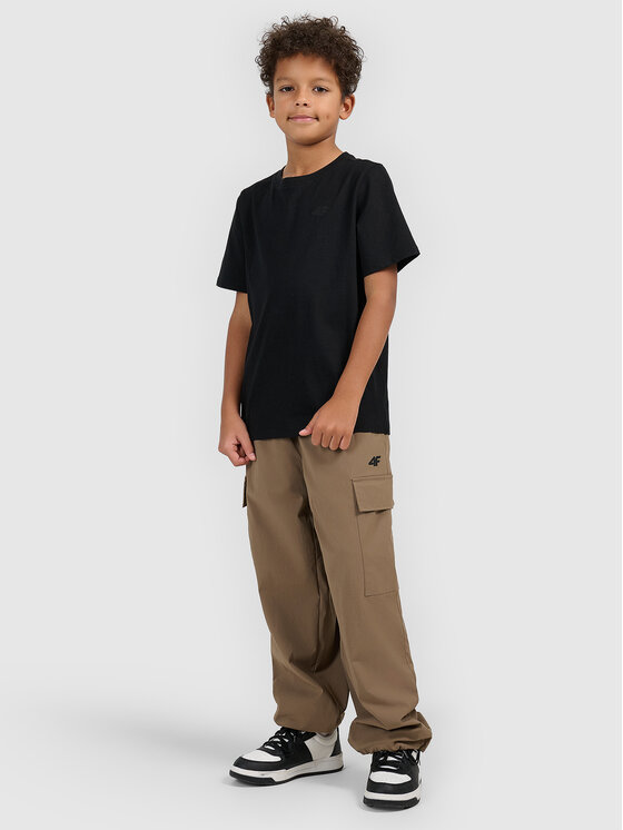 4F 4F T-Shirt BASIC+ Czarny Oversize