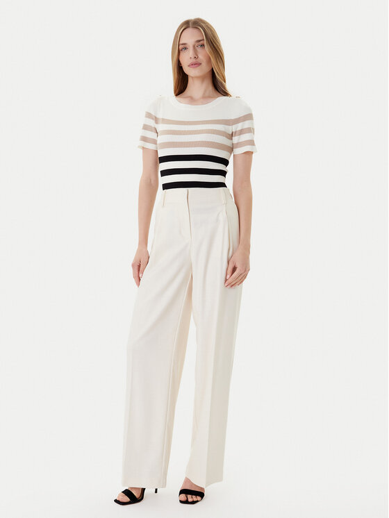 Morgan Morgan Sweter 252-MPIANA Beżowy Slim Fit